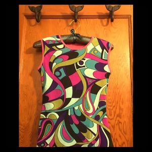 Psychedelic Polyester sleeveless top